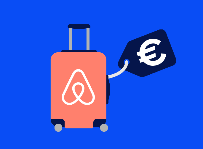 koffer met airbnb logo